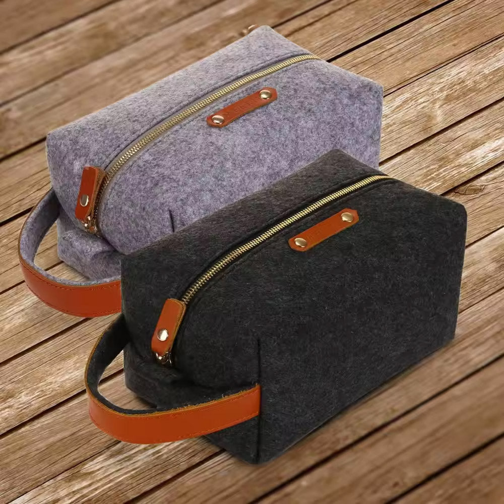 felt cosmetic bag - Alozaii