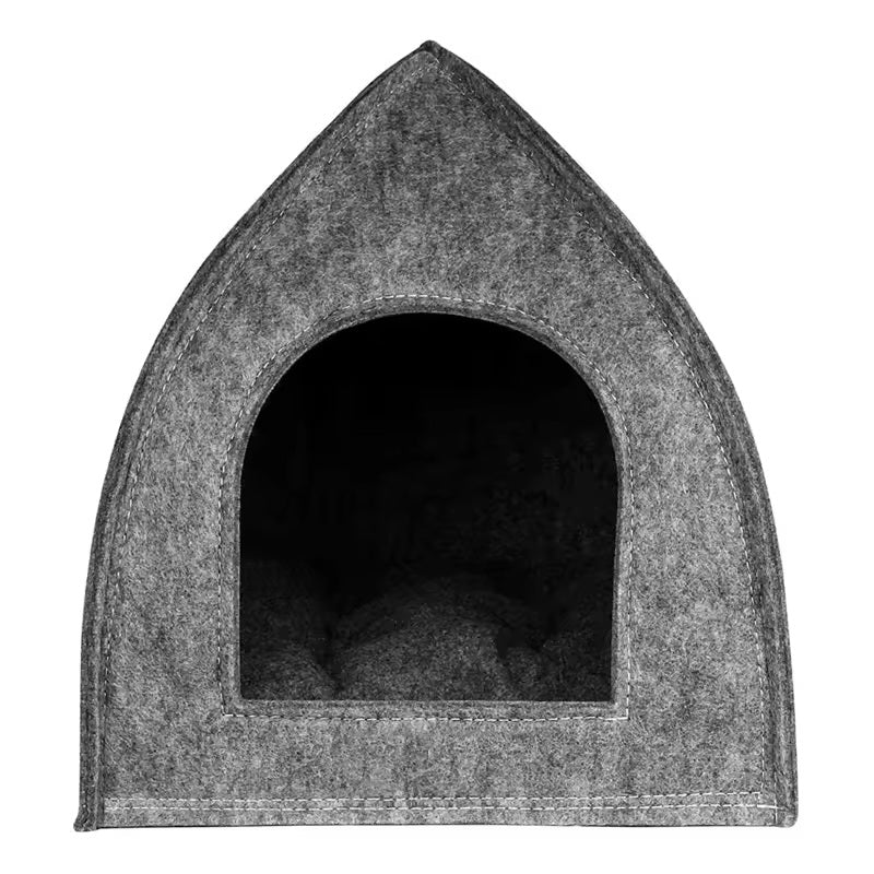 Pet triangle felt cat house - Alozaii