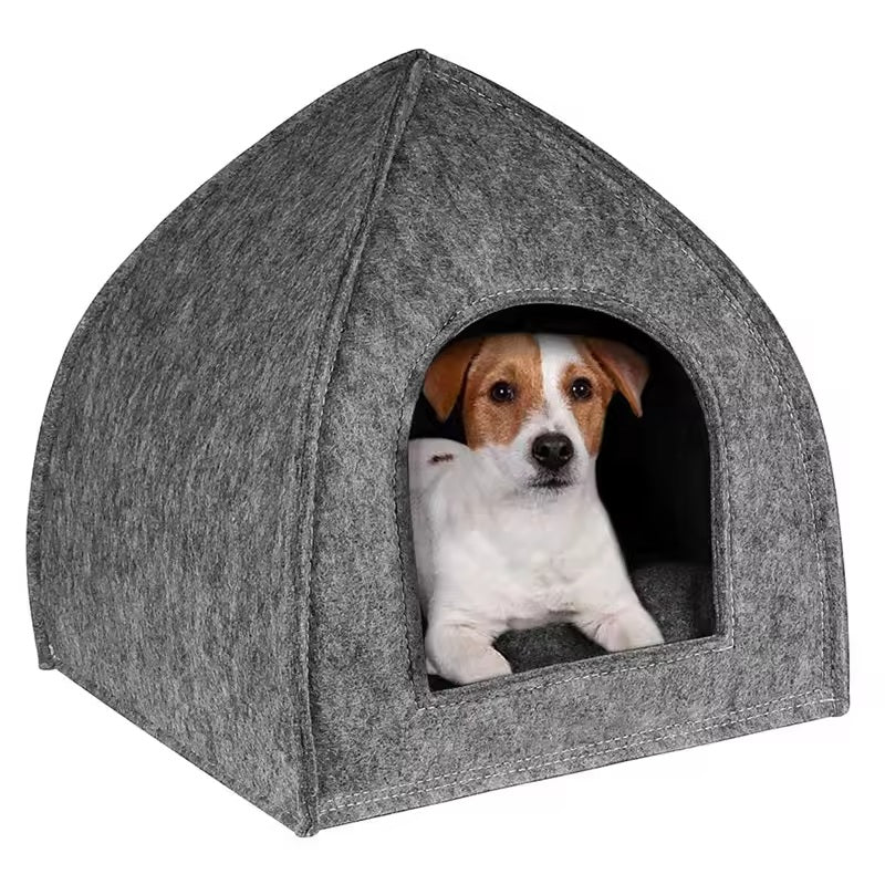 Pet triangle felt cat house - Alozaii