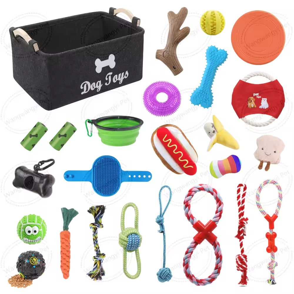 Personalized pet felt toy storage basket - Alozaii
