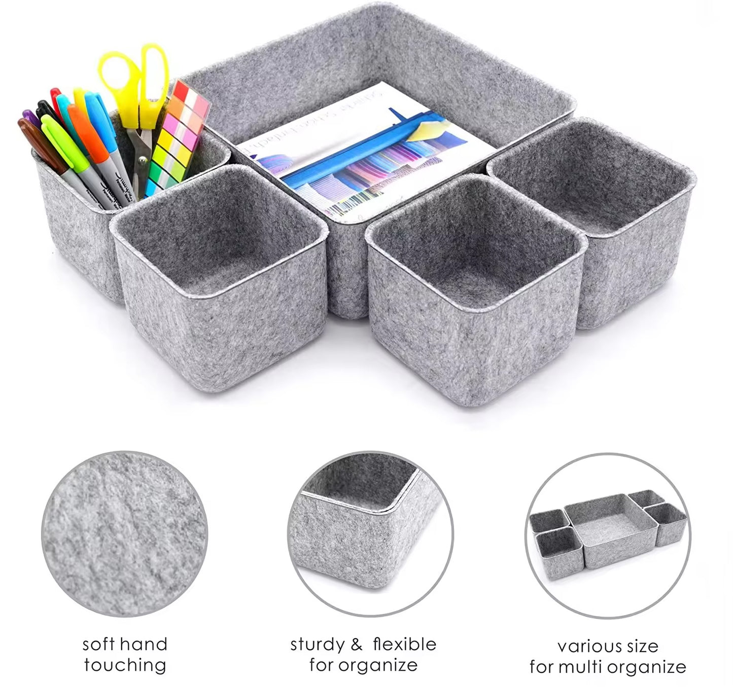 Felt Drawer Organizer - Alozaii