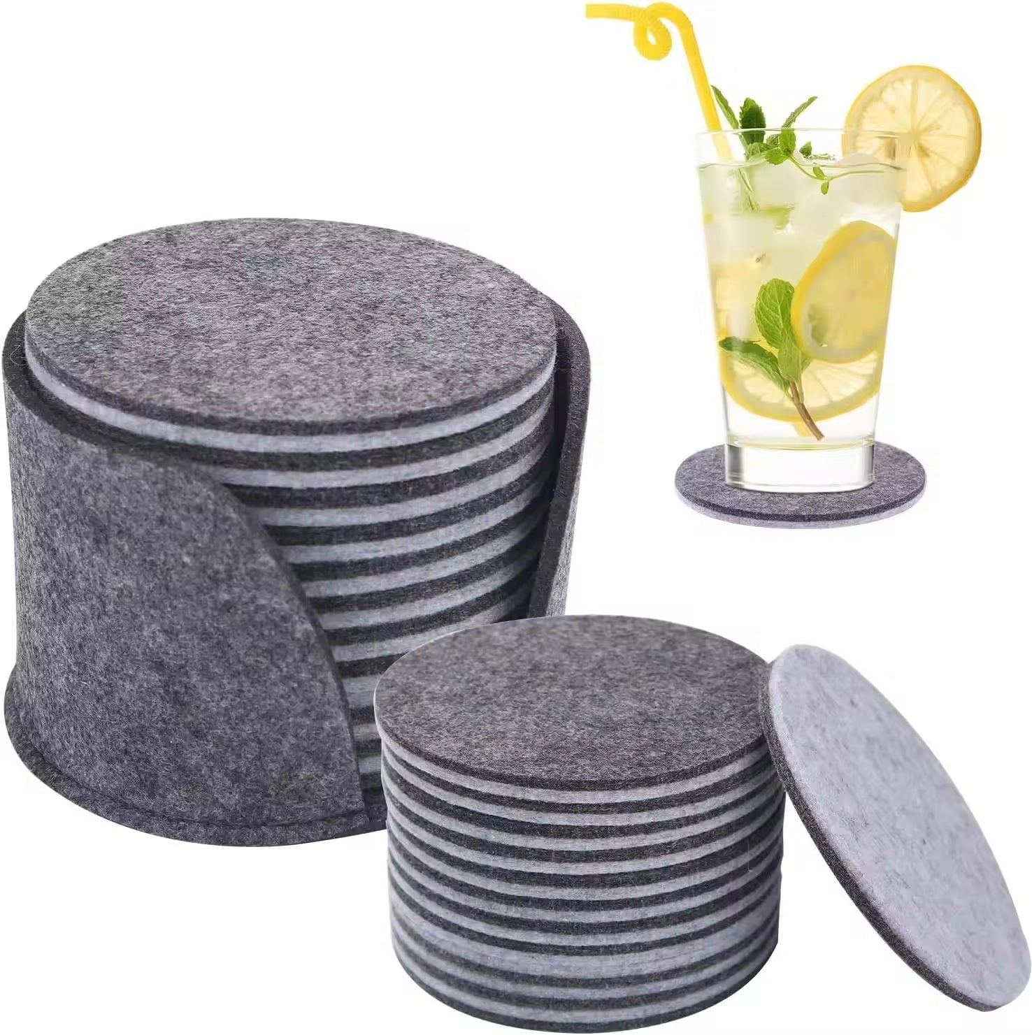 felt placemat and coasters-set of 6 - Alozaii