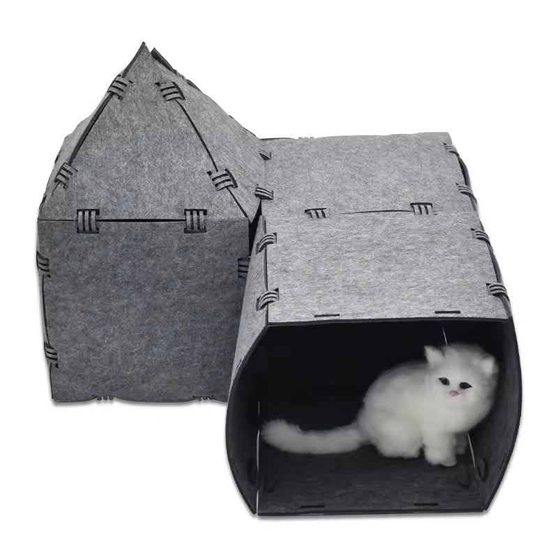 Detachable felt tunnel cat nest - Alozaii