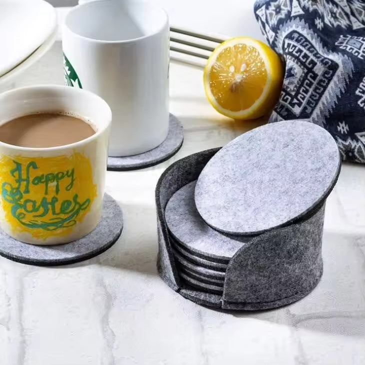 felt placemat and coasters-set of 6 - Alozaii