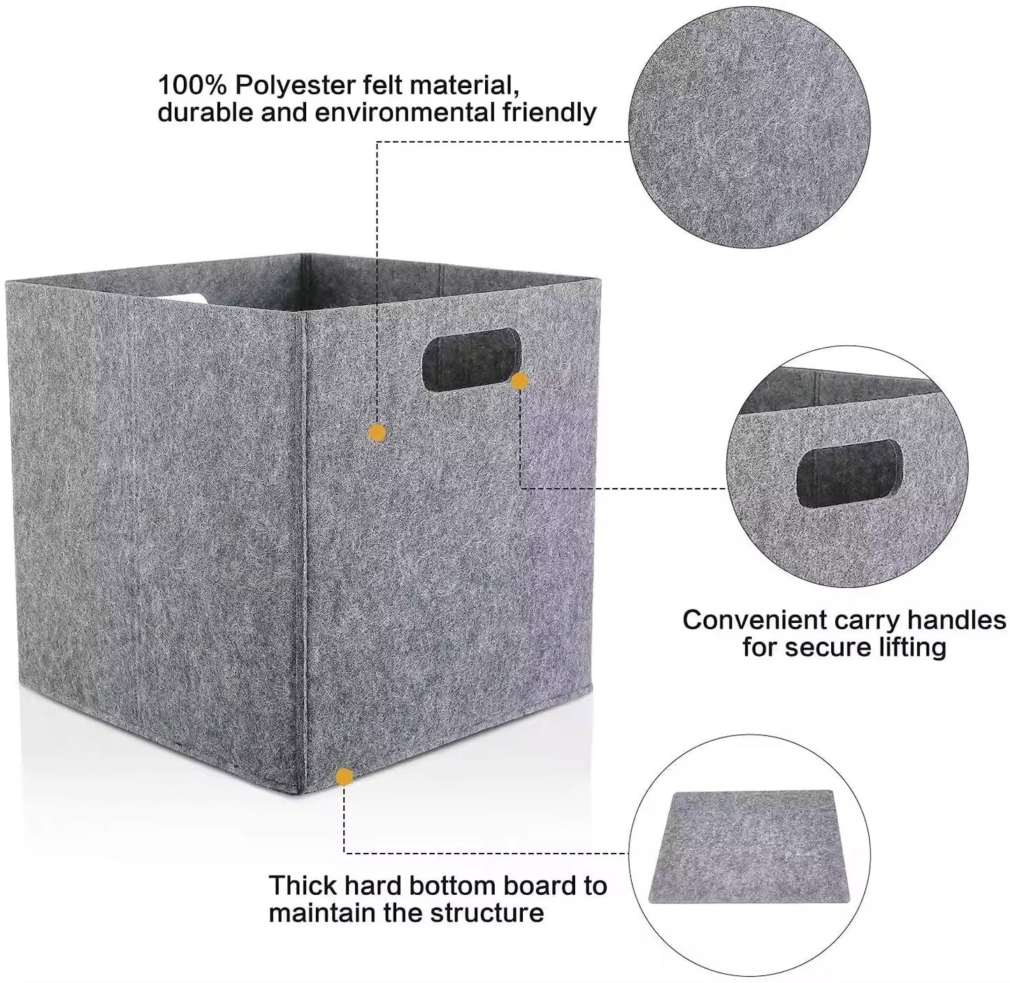 Foldable felt laundry basket - Alozaii