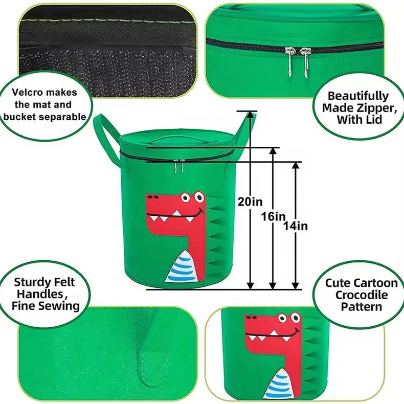 Multifunctional felt toy storage box - Alozaii