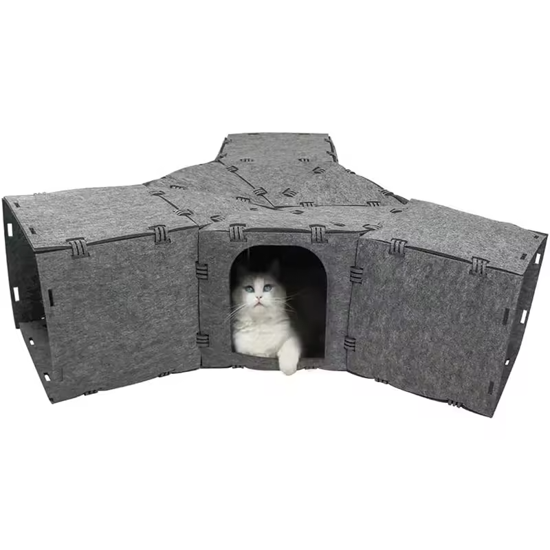 Detachable felt tunnel cat nest - Alozaii