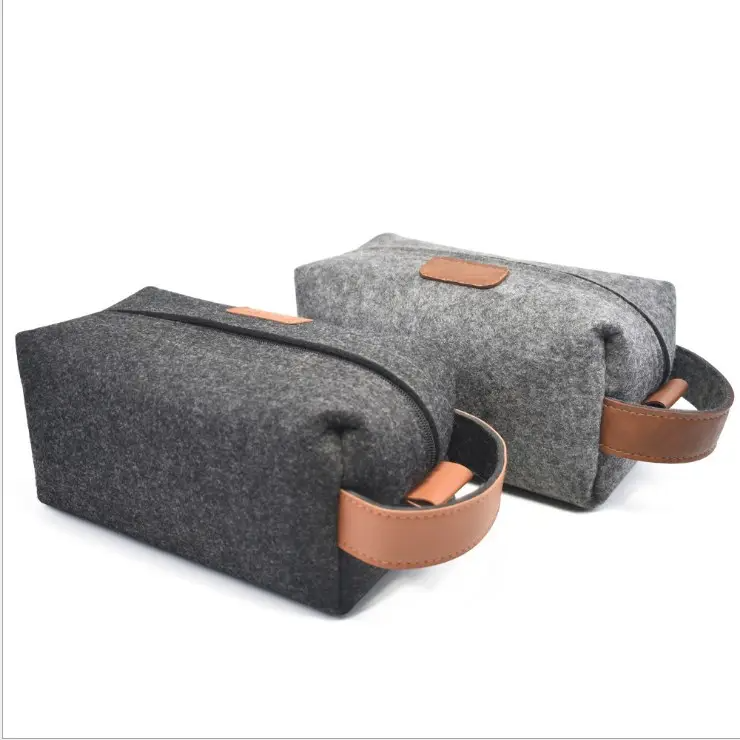 felt cosmetic bag - Alozaii