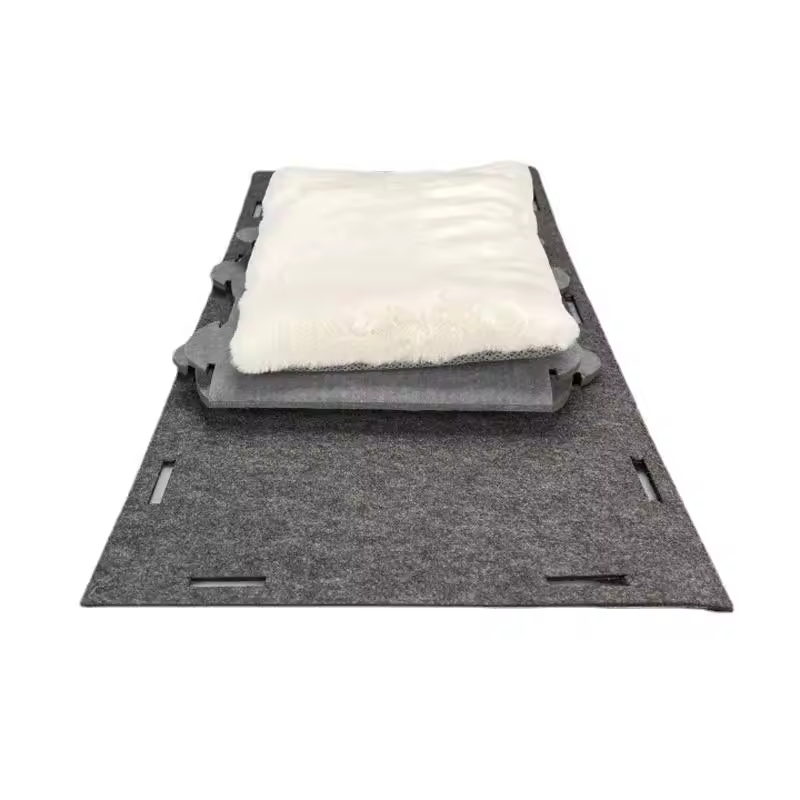 Folding tent semi-enclosed felt pet house - Alozaii