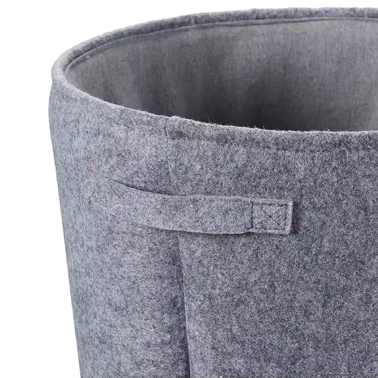 Laundry basket with drawstring felt storage frame - Alozaii