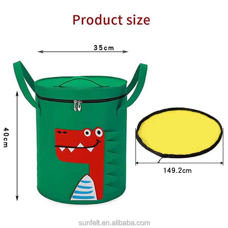 Multifunctional felt toy storage box - Alozaii