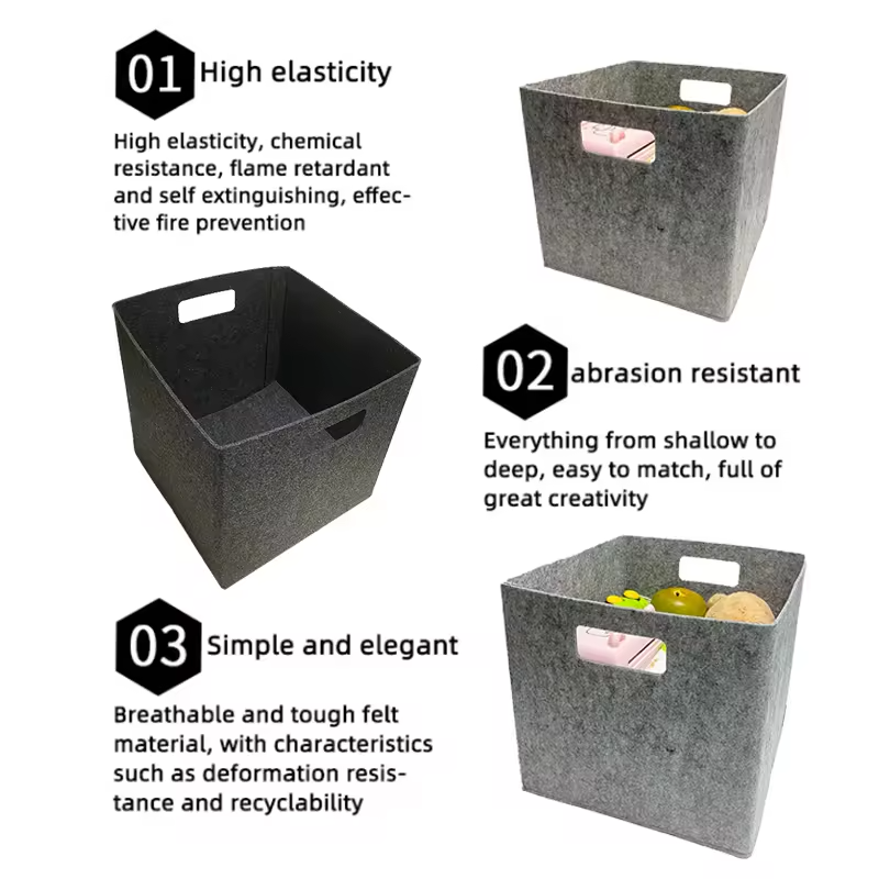 Foldable felt laundry basket - Alozaii